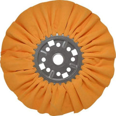 Divine Brothers - 14" Diam x 1/2" Thick Unmounted Buffing Wheel - Ventilated Bias Cut, 1-1/4" Arbor Hole - Caliber Tooling