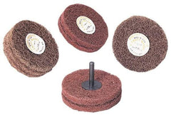 Standard Abrasives - 3" Diam, 3/4" Face Width, 1/4" Center Hole, Medium Grade, Aluminum Oxide Deburring Wheel - Unitized, Medium Density 6 Grade, 18,000 RPM - Caliber Tooling