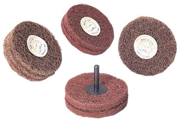 Standard Abrasives - 12" Diam, 1" Face Width, 5" Center Hole, Medium Grade, Aluminum Oxide Deburring Wheel - Convolute, Medium Density 5 Grade, 3,000 RPM - Caliber Tooling