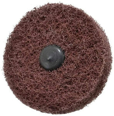 Standard Abrasives - 3" Diam, Medium Mounted Scrubber Buffing Wheel - 2 Ply, Medium Grade, 1/4" Shank Diam, 8,000 RPM - Caliber Tooling