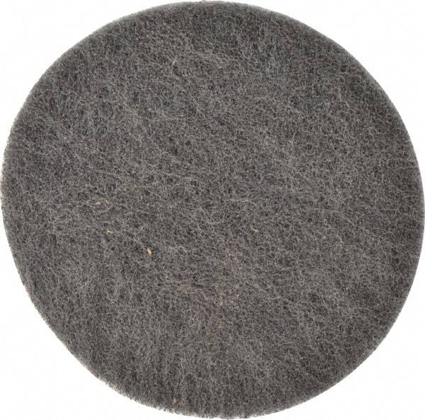 Superior Abrasives - 6" Very Fine Grade Silicon Carbide Deburring Disc - Arbor Connection, Gray, 3,600 Max RPM - Caliber Tooling