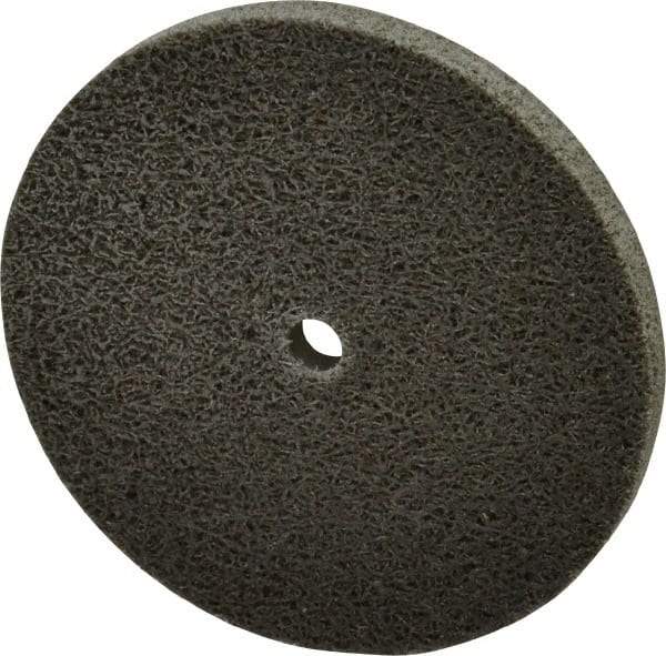 Standard Abrasives - 3" Diam, 1/4" Face Width, 1/4" Center Hole, Medium Grade, Aluminum Oxide Deburring Wheel - Unitized, Hard Density 8 Grade, 18,000 RPM - Caliber Tooling