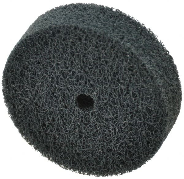 Standard Abrasives - 2" Diam, 1/2" Face Width, 1/4" Center Hole, Fine Grade, Silicon Carbide Deburring Wheel - Caliber Tooling