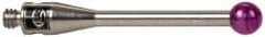 Renishaw - 0.1181 Inch Ball Diameter, Stainless Steel Stem, M2 Thread, Ruby Point Ball Tip CMM Stylus - 0.6693 Inch Working Length, 0.0591 Inch Stem Diameter, 0.7874 Inch Overall Length - Caliber Tooling