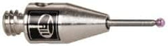 Renishaw - 0.0276 Inch Ball Diameter, Carbide Stem, M2 Thread, Ruby Point Ball Tip CMM Stylus - 0.1575 Inch Working Length, 0.0197 Inch Stem Diameter, 0.3937 Inch Overall Length - Caliber Tooling