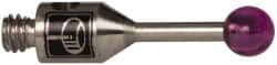 Renishaw - 0.0984 Inch Ball Diameter, Stainless Steel Stem, M2 Thread, Ruby Point Ball Tip CMM Stylus - 0.2559 Inch Working Length, 0.0394 Inch Stem Diameter, 0.3937 Inch Overall Length - Caliber Tooling