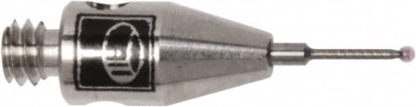 Renishaw - 0.0197 Inch Ball Diameter, Carbide Stem, M2 Thread, Ruby Point Ball Tip CMM Stylus - 0.1181 Inch Working Length, 0.02 Inch Stem Diameter, 0.3937 Inch Overall Length - Caliber Tooling