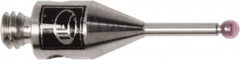 Renishaw - 0.0394 Inch Ball Diameter, Stainless Steel Stem, M2 Thread, Ruby Point Ball Tip CMM Stylus - 0.1772 Inch Working Length, 0.028 Inch Stem Diameter, 0.3937 Inch Overall Length - Caliber Tooling