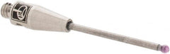 Renishaw - 0.0394 Inch Ball Diameter, Carbide Stem, M2 Thread, Ruby Point Ball Tip CMM Stylus - 1/2 Inch Working Length, 0.04 Inch Stem Diameter, 0.7874 Inch Overall Length - Caliber Tooling