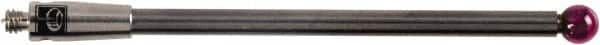 Renishaw - 0.1181 Inch Ball Diameter, Carbide Stem, M2 Thread, Ruby Point Ball Tip CMM Stylus - 1.4567 Inch Working Length, 0.0787 Inch Stem Diameter, 1.5748 Inch Overall Length - Caliber Tooling