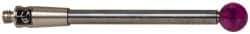 Renishaw - 0.1575 Inch Ball Diameter, Carbide Stem, M2 Thread, Ruby Point Ball Tip CMM Stylus - 1.1811 Inch Working Length, 0.0787 Inch Stem Diameter, 1.1811 Inch Overall Length - Caliber Tooling