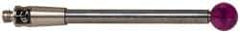 Renishaw - 0.1575 Inch Ball Diameter, Carbide Stem, M2 Thread, Ruby Point Ball Tip CMM Stylus - 1.1811 Inch Working Length, 0.0787 Inch Stem Diameter, 1.1811 Inch Overall Length - Caliber Tooling