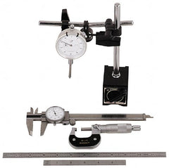 Value Collection - 6 Piece, Machinist Caliper and Micrometer Tool Kit - Caliber Tooling