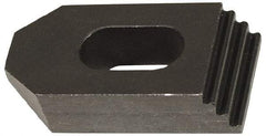 Jergens - 1/2" Stud, Low Carbon Steel, Plain Strap Clamp - 2" Travel, 6" OAL x 1-1/4" Wide x 7/8" High, Black Oxide Finish, Tapered Nose - Caliber Tooling