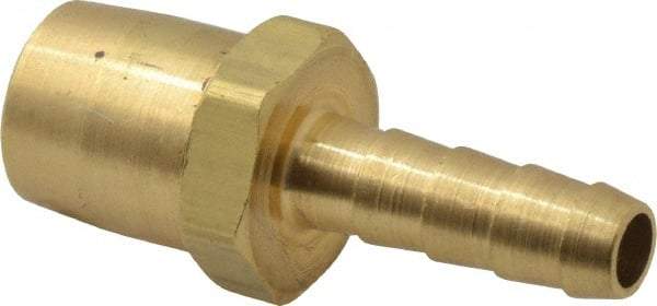 Acme - Closed Check Brass Air Chuck - Straight Push On Chuck, 1/4 Barbed - Caliber Tooling