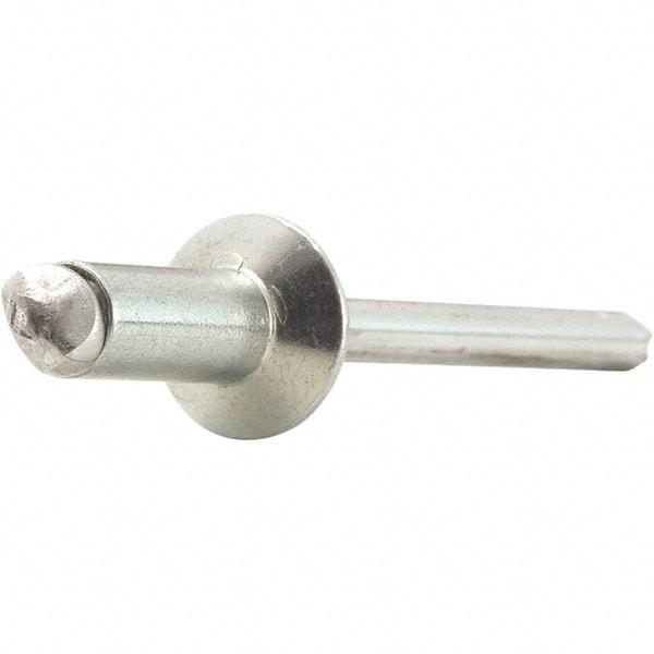 STANLEY Engineered Fastening - Size 6 Countersunk Head Steel Open End Blind Rivet - Steel Mandrel, 0.126" to 1/4" Grip, 3/16" Head Diam, 0.192" to 0.196" Hole Diam, 0.116" Body Diam - Caliber Tooling