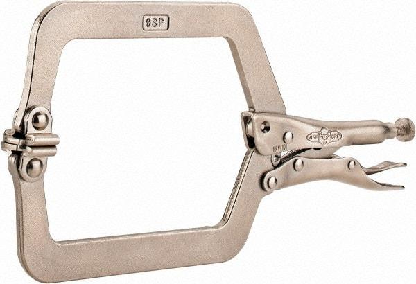 Irwin - 9" OAL C-Clamp Locking Pliers - 4-3/4" Jaw Depth, 4-1/2" Jaw Opening - Caliber Tooling