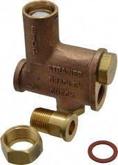 Bradley - Wash Fountain Combination Stop Strainer & Check Valve - For Use with Bradley Foot-Controlled Wash Fountains - Caliber Tooling