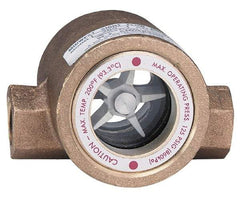 Dwyer - 2 Inch, Bronze Body Sight Flow Indicator - 125 Max psi, 5-1/2 Inch Overall Length, 200°F - Caliber Tooling