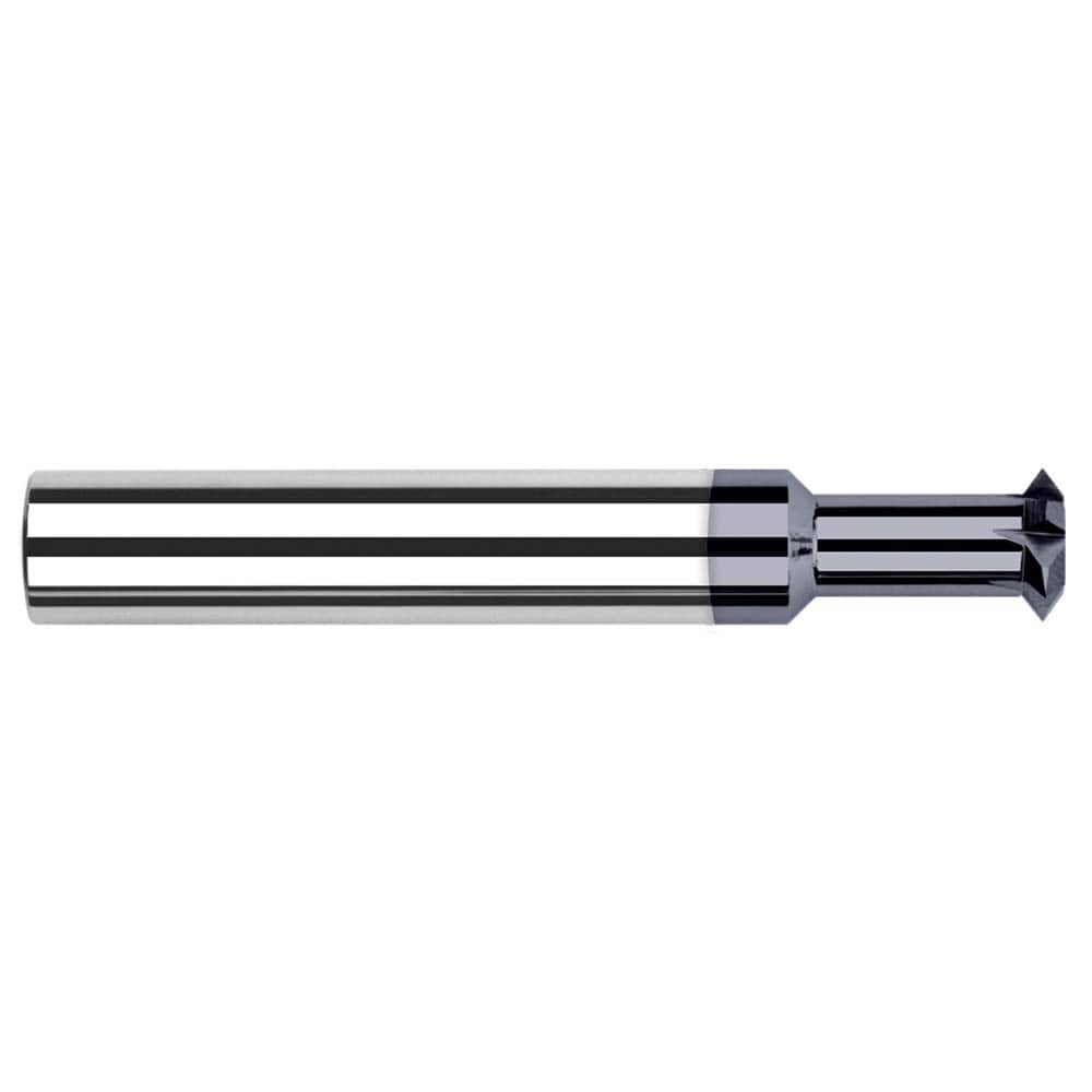 Harvey Tool - 1/16° 1/16" Cut Diam, 0.008" Cut Width, 1/8" Shank, Solid Carbide Double-Angle Cutter - Exact Industrial Supply