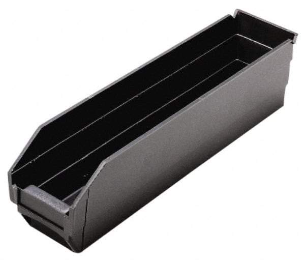 Quantum Storage - 17-7/8" Deep, Black Polypropylene Hopper Shelf Bin - 4" High x 4-1/8" Wide x 17-7/8" Long - Caliber Tooling