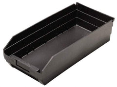 Quantum Storage - 17-7/8" Deep, Black Polypropylene Hopper Shelf Bin - 4" High x 8-3/8" Wide x 17-7/8" Long - Caliber Tooling