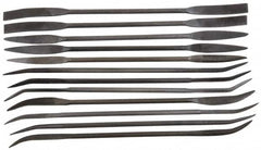 Value Collection - 12 Piece Swiss Pattern File Set - 6-3/4" Long, 0 Coarseness - Caliber Tooling