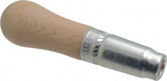 Lutz - 5-1/2" Long x 1-1/2" Diam File Handle - 5/16" Bore, 3-1/8" Deep, for Use with 12, 14 & 16" Files - Caliber Tooling