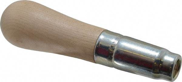 Lutz - 6" Long x 1-9/16" Diam File Handle - 11/32" Bore, 3-3/8" Deep, for Use with 16, 18 & 20" Files - Caliber Tooling