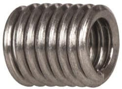 Heli-Coil - #2-56 UNC, 0.172" OAL, Free Running Helical Insert - 7-3/8 Free Coils, Tangless, 304 Stainless Steel, Bright Finish, 2D Insert Length - Caliber Tooling