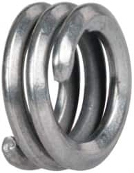 Heli-Coil - #6-32 UNC, 0.138" OAL, Free Running Helical Insert - 2-3/4 Free Coils, Tangless, 304 Stainless Steel, Bright Finish, 1D Insert Length - Caliber Tooling