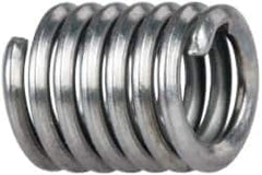 Heli-Coil - #6-32 UNC, 0.276" OAL, Free Running Helical Insert - 6-7/8 Free Coils, Tangless, 304 Stainless Steel, Bright Finish, 2D Insert Length - Exact Industrial Supply