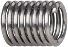 Heli-Coil - #8-32 UNC, 0.328" OAL, Free Running Helical Insert - 8-3/8 Free Coils, Tangless, 304 Stainless Steel, Bright Finish, 2D Insert Length - Exact Industrial Supply