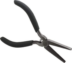 Value Collection - 5" OAL, 1" Jaw Length x 5/8" Jaw Width, Long Nose Mini Pliers - Standard Jaw, Flat Nose Head, Plastic Dipped Handles - Caliber Tooling