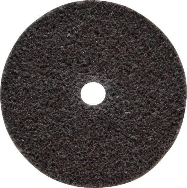 3M - 2" Diam, 1/4" Face Width, 1/4" Center Hole, Medium Grade, Aluminum Oxide Deburring Wheel - Unitized, Hard Density 7 Grade, 22,100 RPM - Caliber Tooling