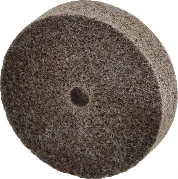 3M - 2" Diam, 1/2" Face Width, 1/4" Center Hole, Fine Grade, Aluminum Oxide Deburring Wheel - Unitized, Medium Density 5 Grade, 22,100 RPM - Caliber Tooling