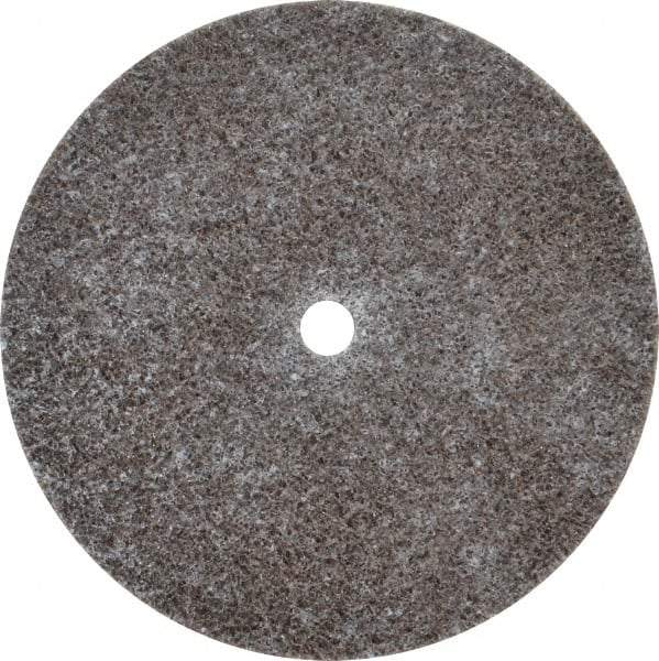 3M - 3" Diam, 1/8" Face Width, 1/4" Center Hole, Medium Grade, Aluminum Oxide Deburring Wheel - Unitized, Hard Density 7 Grade, 18,100 RPM - Caliber Tooling