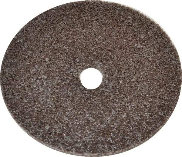 3M - 3" Diam, 1/8" Face Width, 3/8" Center Hole, Medium Grade, Aluminum Oxide Deburring Wheel - Unitized, Hard Density 7 Grade, 18,100 RPM - Caliber Tooling