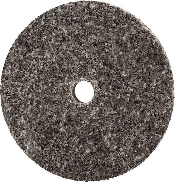 3M - 3" Diam, 1/4" Face Width, 3/8" Center Hole, Coarse Grade, Aluminum Oxide Deburring Wheel - Unitized, Hard Density 7 Grade, 18,100 RPM - Caliber Tooling