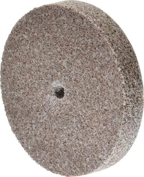 3M - 3" Diam, 1/2" Face Width, 1/4" Center Hole, Medium Grade, Aluminum Oxide Deburring Wheel - Unitized, Hard Density 7 Grade, 15,100 RPM - Caliber Tooling