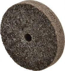 3M - 3" Diam, 1/2" Face Width, 3/8" Center Hole, Coarse Grade, Aluminum Oxide Deburring Wheel - Unitized, Hard Density 7 Grade, 15,100 RPM - Caliber Tooling