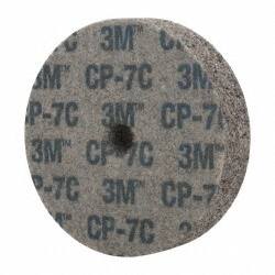 3M - 3" Diam, 3/4" Face Width, 3/8" Center Hole, Coarse Grade, Aluminum Oxide Deburring Wheel - Unitized, Hard Density 7 Grade, 15,100 RPM - Caliber Tooling