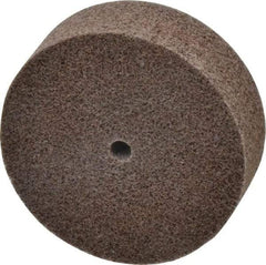 3M - 3" Diam, 1" Face Width, 1/4" Center Hole, Medium Grade, Aluminum Oxide Deburring Wheel - Unitized, Hard Density 7 Grade, 15,100 RPM - Caliber Tooling