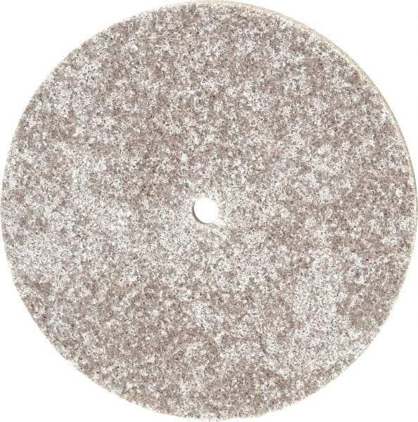 3M - 4" Diam, 1/4" Face Width, 1/4" Center Hole, Fine Grade, Aluminum Oxide Deburring Wheel - Unitized, Medium Density 5 Grade, 12,100 RPM - Caliber Tooling