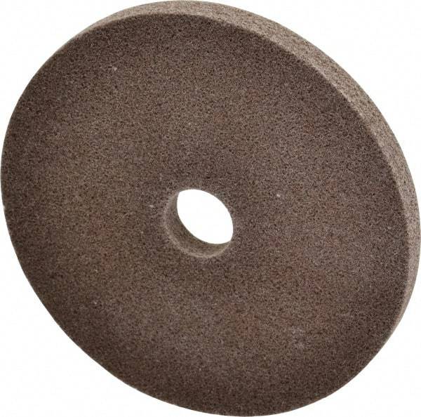 3M - 6" Diam, 1/2" Face Width, 1" Center Hole, Medium Grade, Aluminum Oxide Deburring Wheel - Unitized, Hard Density 7 Grade, 7,500 RPM - Caliber Tooling