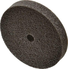 3M - 3" Diam, 1/2" Face Width, 3/8" Center Hole, Fine Grade, Aluminum Oxide Deburring Wheel - Unitized, Soft Density 3 Grade, 14,100 RPM - Caliber Tooling