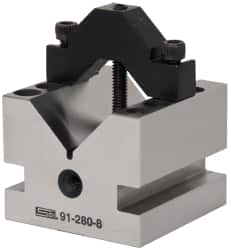 SPI - 1-3/8" Max Capacity, 90° Angle, Hardened Steel V-Block - 2-1/2" Long x 2-1/2" Wide x 2" High, Sold as Individual - Caliber Tooling