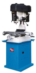 Rong Fu - 3 Phase, 16-3/8" Swing, Step Pulley Mill Drill Machine - 28-1/2" Table Length x 8-1/4" Table Width, 18-1/8" Longitudinal Travel, 6-1/4" Cross Travel, 12 Spindle Speeds, 1 hp, 230 Volts - Caliber Tooling