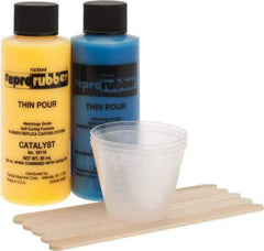 Flexbar - 130 ml Thin Pour Casting Material Kit - Thin Pour, 130 ml Kit, 1 Bottle of Base Material, 1 Bottle of Catalyst, 5 Measuring Cups, 10 Stirring Sticks - Caliber Tooling