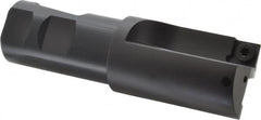 Kennametal - 1-1/2" Cut Diam, 11.94mm Max Depth of Cut, 1-1/4" Shank Diam, 4.78" OAL, Indexable Square Shoulder Centercutting End Mill - SPEB 422 Inserts, Weldon Shank, 0° Lead Angle, Through Coolant - Caliber Tooling